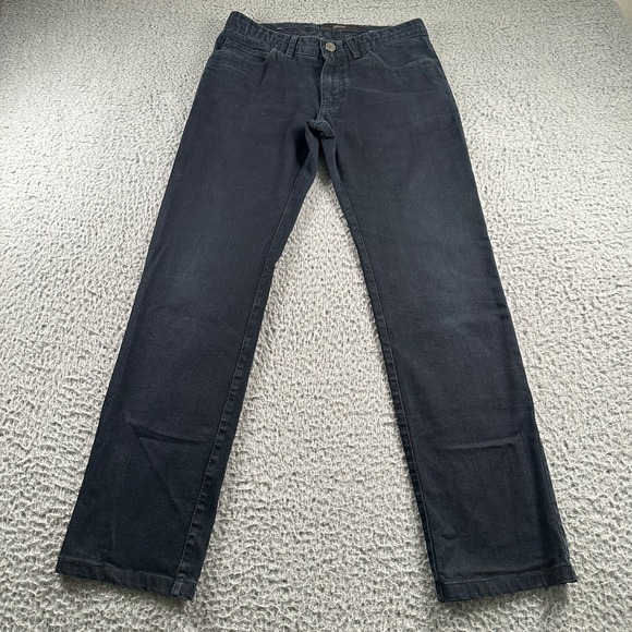 Brioni Men's Black Denim Meribel Jeans Size 30 Straight Leg Cotton Stretch‎